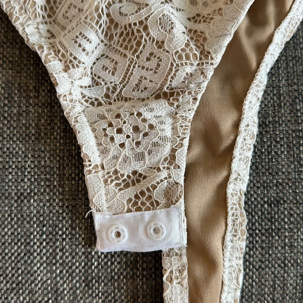 Windsor one piece body suit, lace/tan. Size large. Worn one time. - Picture 4 of 5